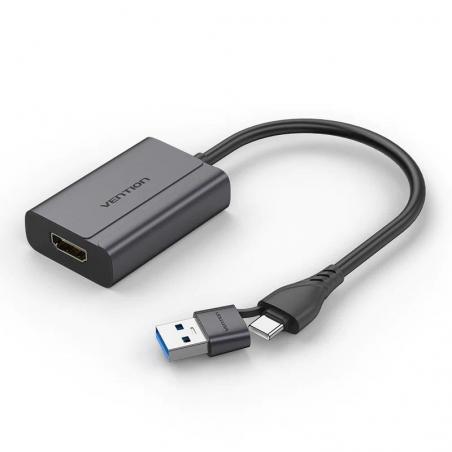 Adaptador Vention ACYHB/ USB Tipo-C Macho/ USB Macho - HDMI Hembra