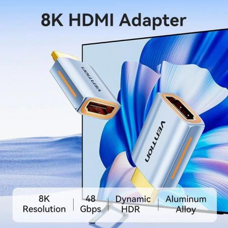 Adaptador HDMI 8K Vention AIVH0/ HDMI Macho - HDMI Hembra