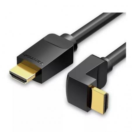 Cable HDMI 2.0 4K Acodado 90º Vention AARBH/ HDMI Macho - HDMI Macho/ 2m/ Negro