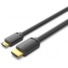 Cable HDMI 4K Vention AGHBG/ HDMI Macho - Mini HDMI Macho/ 3m/ Negro