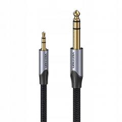 Cable Estéreo Vention BAUHG/ Jack 3.5 Macho - Jack 6.3 Macho/ 1.5m/ Gris