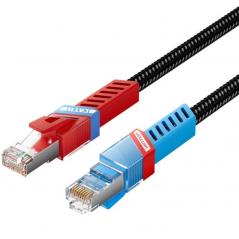 Cable de Red RJ45 SFTP Vention IKJBF Cat.8/ 1m/ Negro