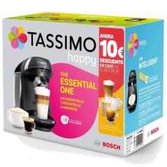 Cafetera de Cápsulas Bosch Tassimo Happy/ Negra/ Incluye Descuento 10 Euros en Café - Imagen 1