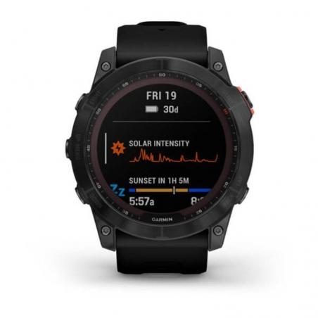 Smartwatch Garmin Fénix 7X Solar/ Notificaciones/ Frecuencia Cardíaca/ GPS/ Negro y Plata